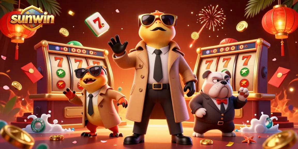 Engage with the sunwin experience featuring raptors and casino elements in a vibrant scene.