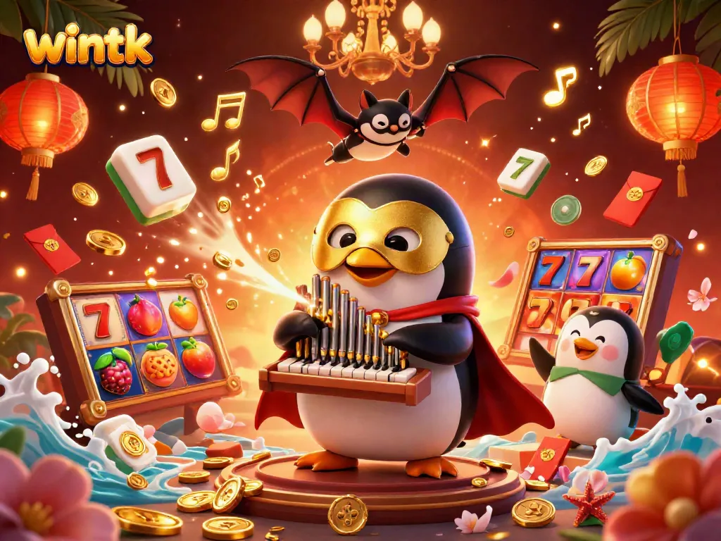Experience the thrill of wintk with a vibrant casino scene featuring unique cartoon characters and exciting game elements.