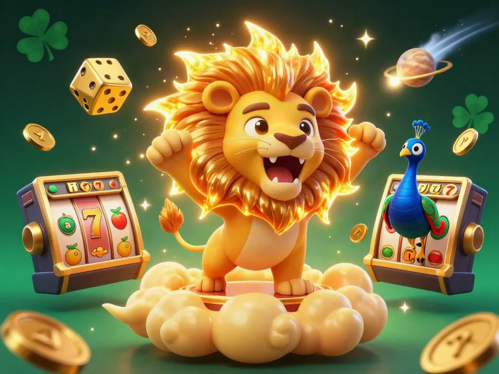 Experience vibrant gaming with Gemwin's lively 3D illustration showcasing diverse casino elements and characters.