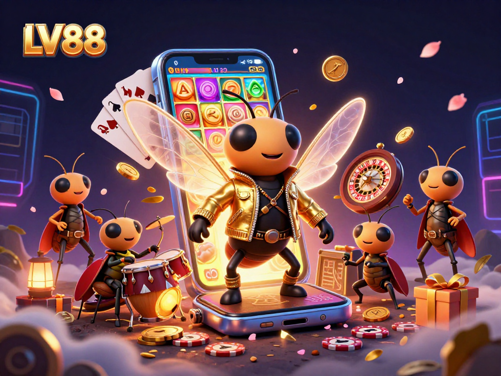 LV88 slot games animate vivid excitement with cicada rock star and vibrant casino elements.