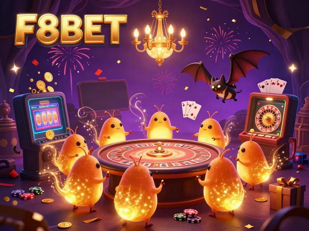 Experience F8BET’s vibrant cave casino brought to life by luminescent glowworms and a bat dealer.