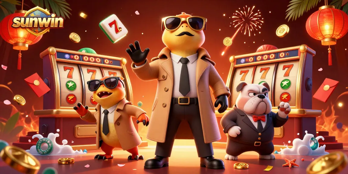 Engage with the sunwin experience featuring raptors and casino elements in a vibrant scene.