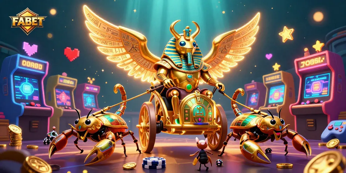 Experience thrilling gaming at FABET with a vibrant 3D casino scene full of excitement.