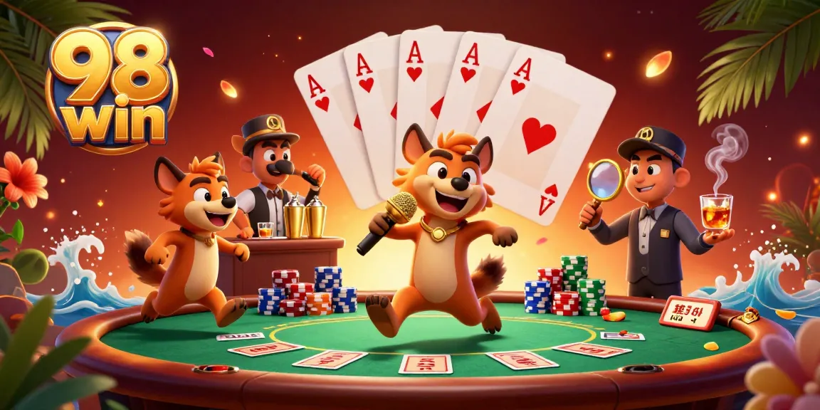 Experience the excitement of 98 win with our hyena casino in a vibrant 3D scene.