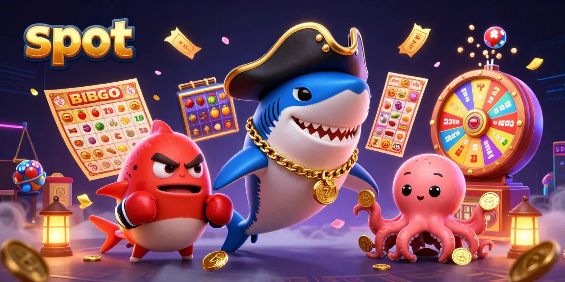 Spin the slot with lively characters amidst vibrant game elements and golden treasures.