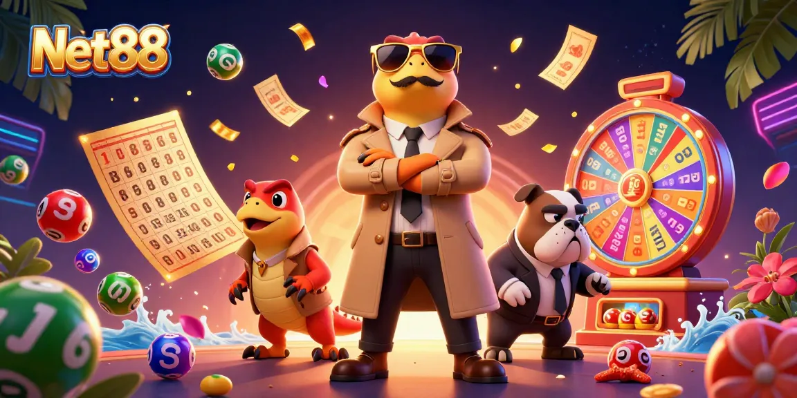 Experience Net88's thrilling casino adventures with playful characters and vibrant game elements.