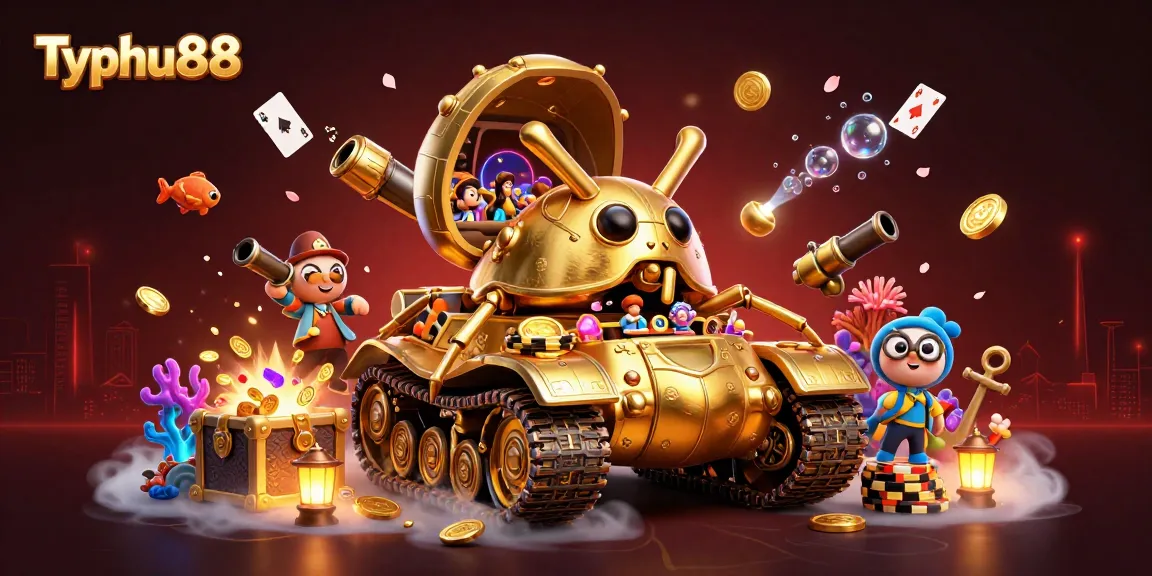 Engage in thrilling gameplay at Typhu88 with our unique 3D casino illustration full of excitement.