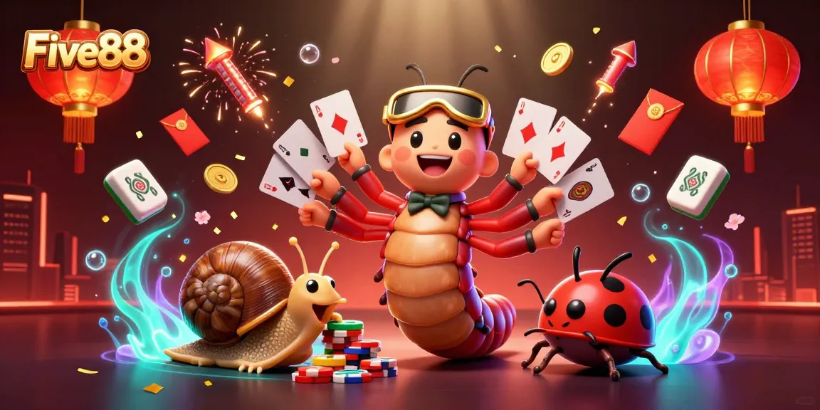 Engage with Five88's exciting casino scene featuring vibrant characters and dynamic elements.