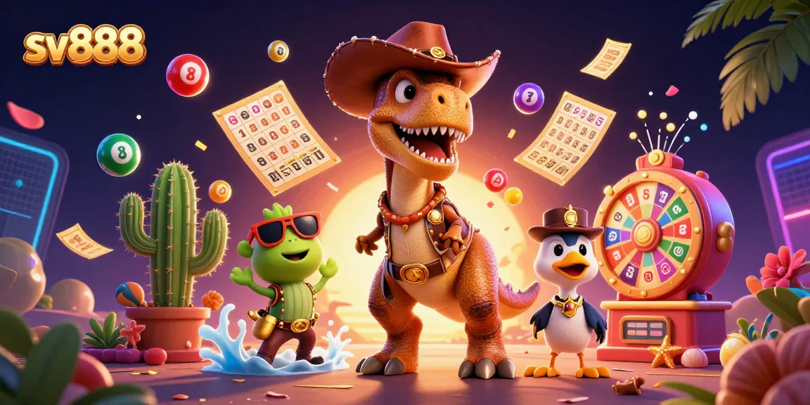 Play and win with sv888's thrilling lottery experience featuring vibrant elements and exciting characters.