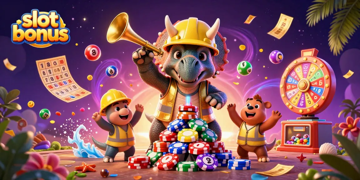 Experience thrilling gameplay with a slot bonus in this vibrant casino illustration filled with action.